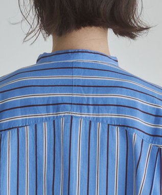 WEGO 着丈が選べる オーバーサイズ バンドカラー シャツ / ストライプ / 無地 柄3