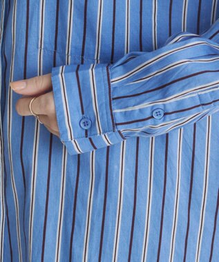 WEGO 着丈が選べる オーバーサイズ バンドカラー シャツ / ストライプ / 無地 柄3