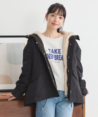 earth music&ecology マルチウェイマウンテンパーカー ブラック