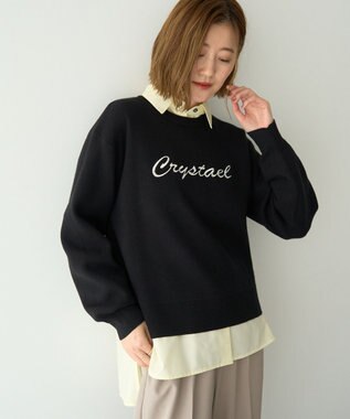 YECCA VECCA 刺繍ロゴニット