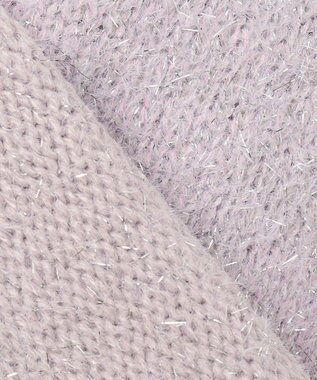 UNFILO L ラメシャギー  ニット ラベンダ―