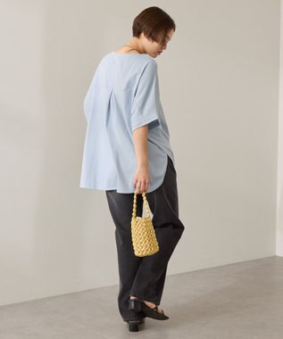 AMERICAN HOLIC 【接触冷感】スムースニュアンスロングプルオーバー Blue