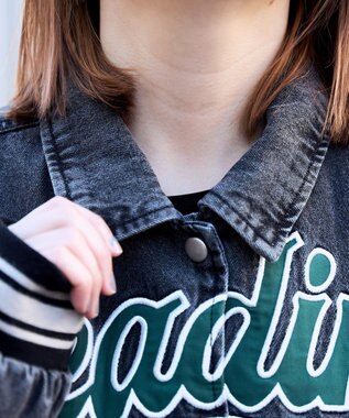 WEGO スタジアムロゴデニムショートスタジャン ブラックその他