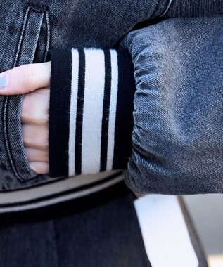 WEGO スタジアムロゴデニムショートスタジャン ブラックその他