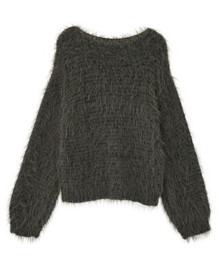 YECCA VECCA フェザーMIXロービングニット Charcoal Gray