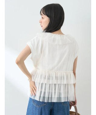 earth music&ecology チュールベスト Ivory