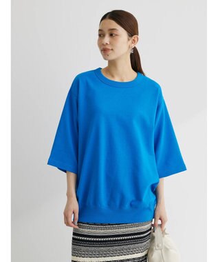 Green Parks コットンＵＳＡミニ裏毛七分袖トレＴＥＥ Blue