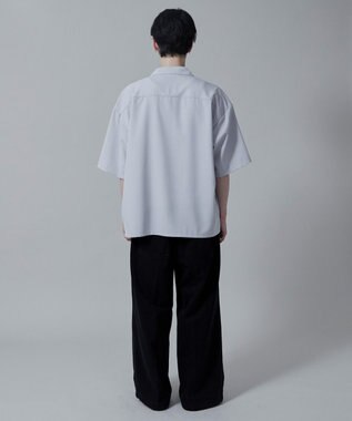 WEGO 【速乾/シワになりにくい】ドライポリオープンカラーシャツ(S) ライトグレー