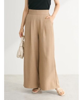 Green Parks ・ＥＬＥＮＣＡＲＥ　ＤＵＥ　リネンライクワイドパンツ Mocha
