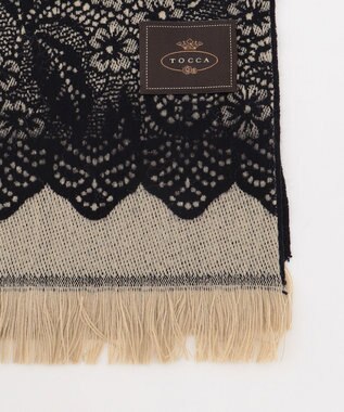 TOCCA JAQUARD LACE STOLE ストール ブラック系