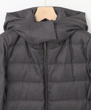 組曲 【洗える・2WAY】ライトタフタショートダウン グレー系5