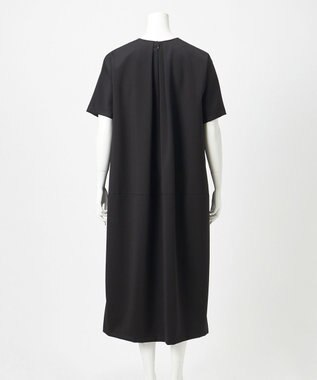 23区 【エステータ】ネオプレンサテン コクーンワンピース ブラック系