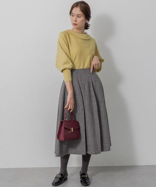 組曲 S シックツイード スカート ブラック系