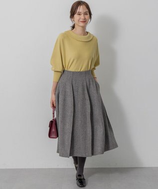 組曲 S シックツイード スカート ブラック系