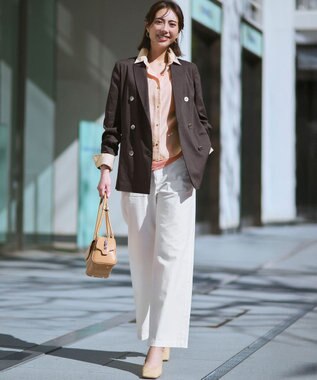 23区 【新色追加/見上愛さん着用】オーガニック コットンリブ タンクトップ ピンク系