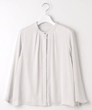 J.PRESS LADIES ジョーゼット カットソー ライトグレー系