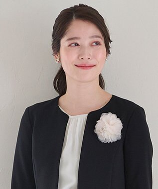 ANY SIS シャインフルール コサージュ ライトベージュ