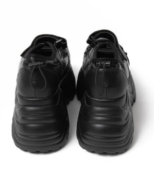 WEGO コードデザイン厚底ボリュームシューズ ブラック