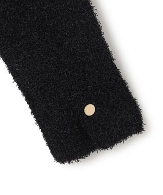 ICB L 【洗える】ペーパーモールブレンド ニットジャケット ブラック系