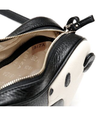 IBIZA アニマーダ　牛革　ショルダーバッグ(S)(パンダ) 黒