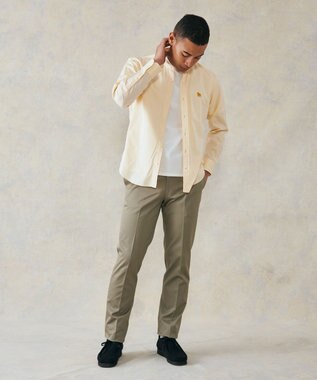 J.PRESS MEN 【WEB限定】ピンオックスバンドカラーバックブル シャツ イエロー系