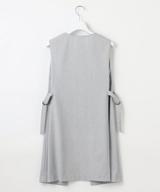 J.PRESS LADIES L リネンライクジャージー ロング ジレ ライトグレー系