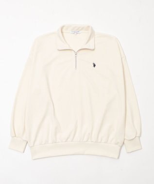 WEGO 【WEB限定/25年秋冬新作/ユニセックス着用ITEM】別注USPOLOハーフZIPPO オフホワイト