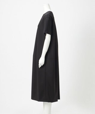 23区 【エステータ】ネオプレンサテン コクーンワンピース ブラック系