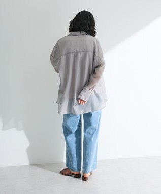 Green Parks 　・ＥＬＥＮＣＡＲＥ　ＤＵＥ　ラメシアー長袖シャツ Charcoal Gray