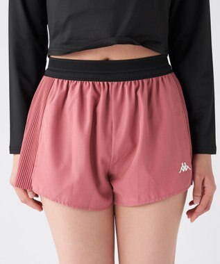 OP／FILA 【Kappa】プリーツ スポーツショートパンツ ダークピンク