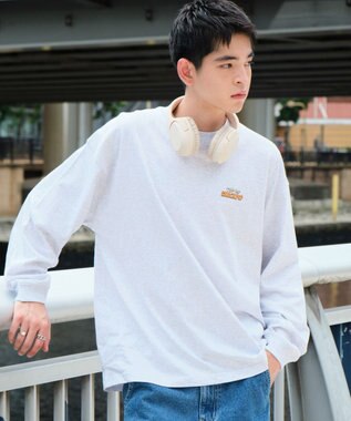 WEGO 【ユニセックス着用ITEM】ボーイズグラフィックBIG　T（LS） ライトグレー