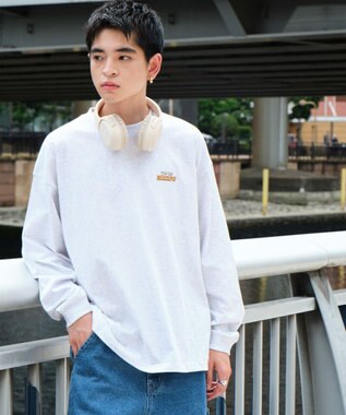 WEGO 【ユニセックス着用ITEM】ボーイズグラフィックBIG　T（LS） ライトグレー