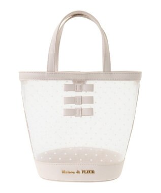 Maison de FLEUR メッシュチュールバッグ Pink Beige