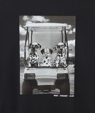 PW CIRCULUS 【UNISEX】【ストレッチ/UVケア/接触冷感/防透】バック フォト Tシャツ ブラック系