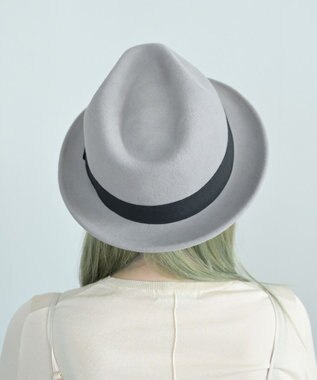 ATRENA 【UNISEX】グログラン巻きマニッシュ 中折れハット Lサイズ グレー