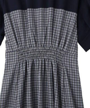 YECCA VECCA ハーフスリーブベアドッキングワンピース Check