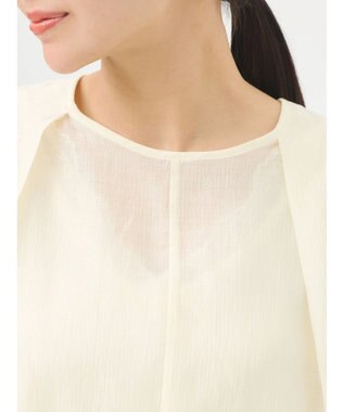 earth music&ecology バルーンスリーブブラウス Ivory