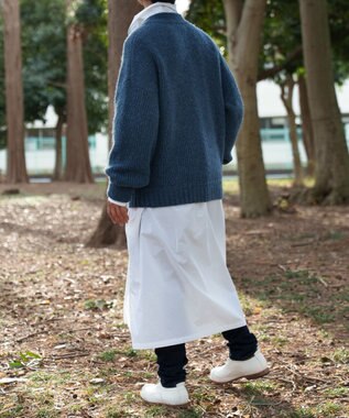 muuc 〈天然素材の上質なモヘヤ〉アルパカモヘヤ畦編みプルオーバー〈日本製〉 ブルーグレー