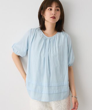 CRAFT STANDARD BOUTIQUE バックレースアップバルーンスリーブブラウス