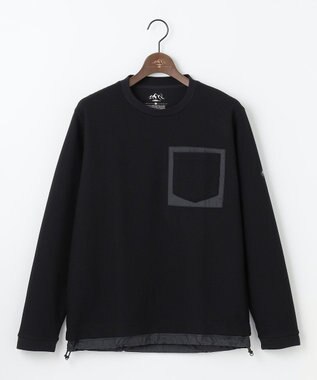 JOSEPH ABBOUD MOUNTAIN 【吸水速乾/通気性】ハイゲージワッフル Ｔシャツ ブラック系