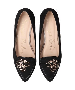 Bridget Birkin 【Bridget Birkin】ロゴパーツパンプス ブラックスウェード