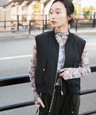 WEGO ショートMA－1ベスト ブラック