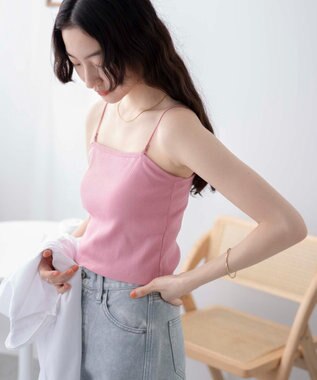 WEGO 【カップ付き】なちゅ盛れカップインショートキャミ ライトピンク