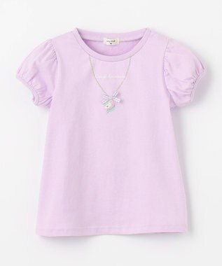 ANY KIDS ネックレス モチーフ Tシャツ ラベンダー（ユニコーン）
