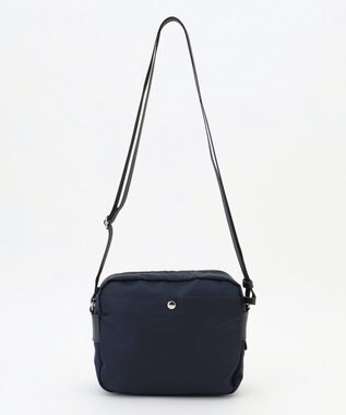 Y'SACCS ナイロン×牛革コンビシリーズ　横型ショルダーバッグ　SSサイズ ネイビー