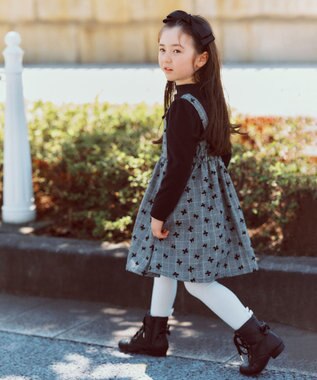 ANY KIDS 編み上げ ブーツ ブラック