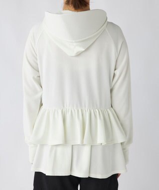 OP／FILA 【ocean pacific】フェイスガード付き バックフリル ラッシュガードパーカー オフホワイト