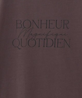 Green Parks フレンチスリーブ筆記体ロゴチュニック Dark Gray