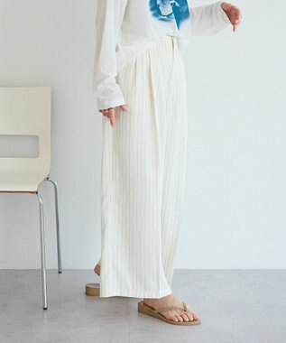 CRAFT STANDARD BOUTIQUE イージースラックス Stripe Ivory