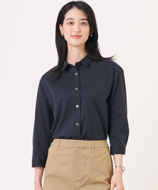 J.PRESS LADIES 【冷房対策に】タイプライターライクジャージー シャツ カットソー
